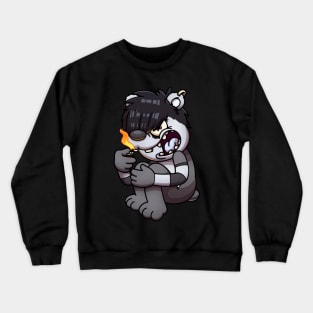 Goth Teddy Bear With Lighter Crewneck Sweatshirt